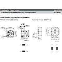 10pcs B82791G15A16 4.7mH 80V 0.1A Dual Chokes Filter THT S+M