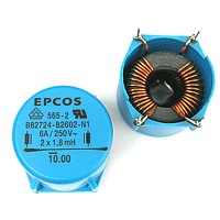 B82724-B2602-N1 1.8mH 250V 6A Dual Chokes THT EPCOS