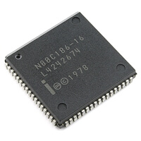 N80C186-16 CMOS 16-Bit 16MHz UPC SMD-PLCC68 INTEL