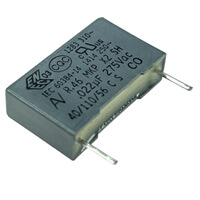 R46KI222000H1K MKP 22nF 275V 10% X2 R=15.0 R15.0 KEMET